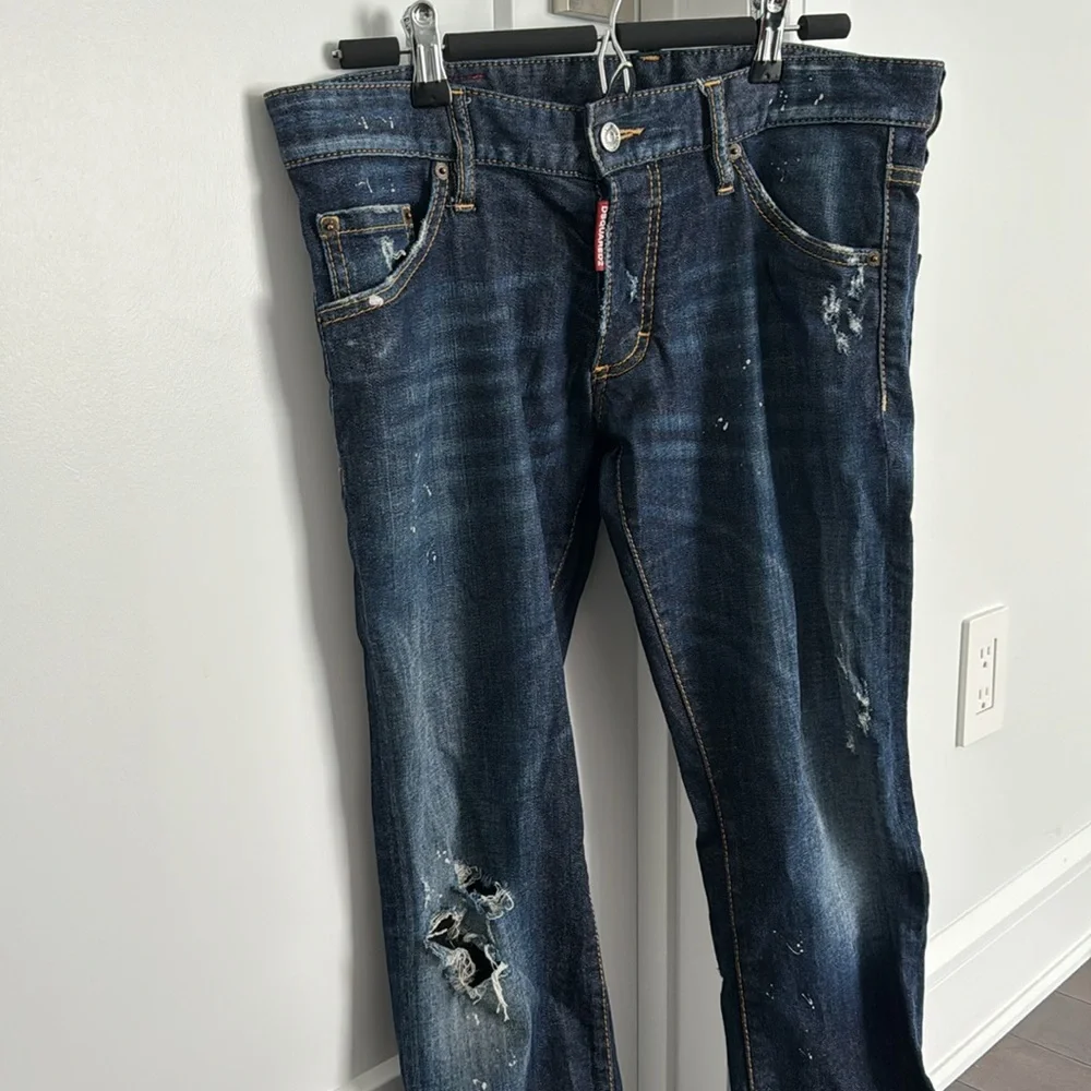 DSQUARED2 Men's Slim Jeans - Dark Blue. - Picture 2 of 9